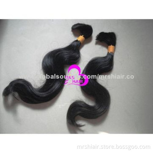 20-inch Unprocessed Natural Colors Human Remy Bulk Hair